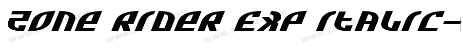 Zone Rider Exp Italic字体转换